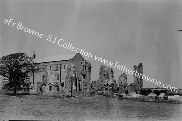 ABBEY RESTORATION WORK OF ABBEY CHURCH DISTANT VIEW FROM S.E.